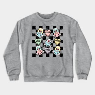 Nurse Conversation Hearts Valentine Day Appreciation Crewneck Sweatshirt